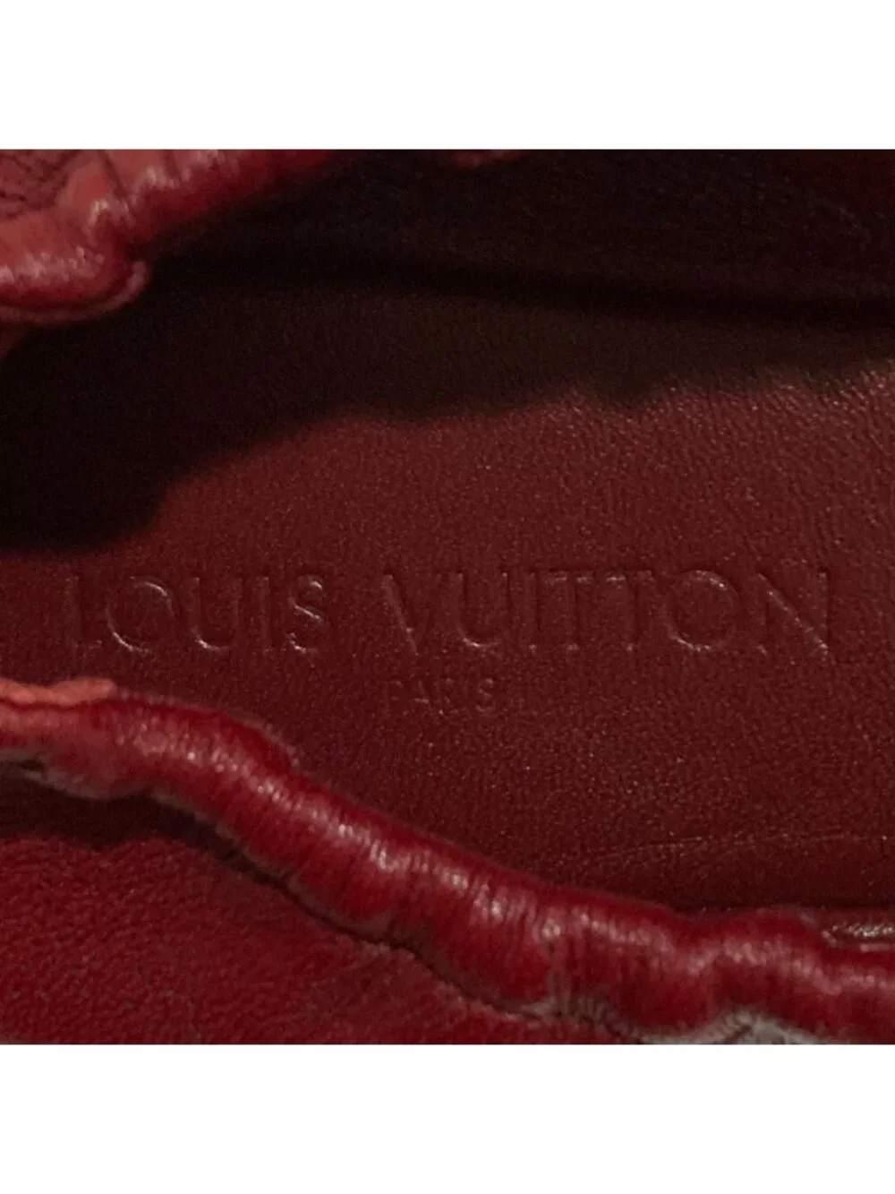 Louis Vuitton Monogram Mahina Ballet Shoes Flat Pumps Red